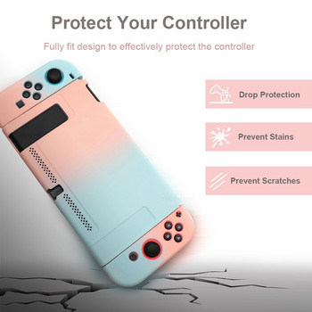 Συμβατή θήκη Nintendo Switch NS NX Console Protective Hard Case Αξεσουάρ Skin Shell for Switch Joy Con Πολύχρωμο πίσω κάλυμμα