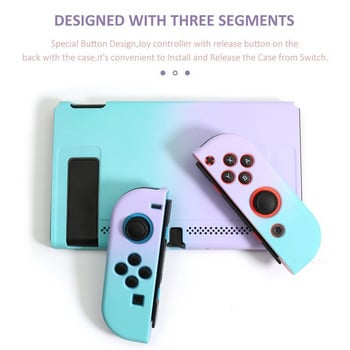 Συμβατή θήκη Nintendo Switch NS NX Console Protective Hard Case Αξεσουάρ Skin Shell for Switch Joy Con Πολύχρωμο πίσω κάλυμμα