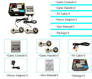НОВА мини ретро телевизионна игрова конзола Classic 620 Вградени игри с 2 контролера НОВИ ръчни плейъри