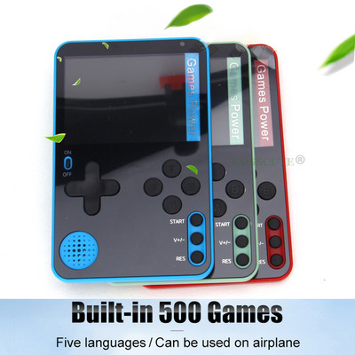 500 Games Mini Ultra vékony kézi videojáték-konzol Hordozható kézi játéklejátszók Retro játék 8 bites Gameboy konzolok 2,4 hüvelykes
