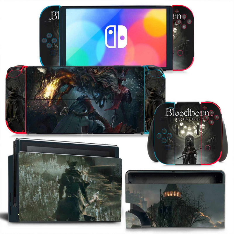 Bloodborne GAME New Switch Skin Sticker NS Switch OLED naljepnice skins za Switch Console i Joy-Con Controller Decal Vinyl