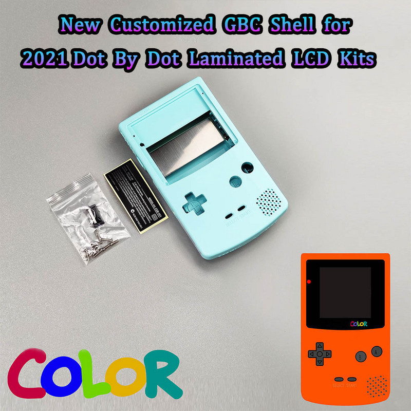 Novo IPS kućište za GBC IPS V3 LCD komplete laminiranih zaslona s gumenim vodljivim jastučićima, prilagođeno kućište za GameBoy Color