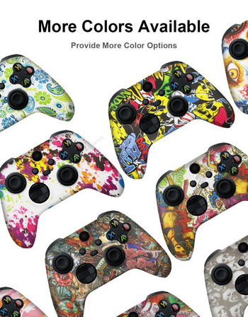 Θήκη μαλακής σιλικόνης για χειριστήριο X/S Xbox Series Προστατευτικό δέρμα Αξεσουάρ χειριστηρίου παιχνιδιών Λαβές αντίχειρα Καπάκια Joystick Κέλυφος