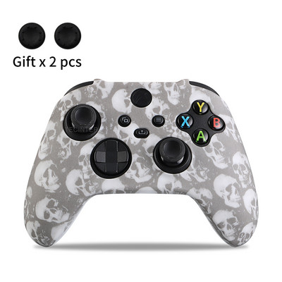 Θήκη μαλακής σιλικόνης για χειριστήριο X/S Xbox Series Προστατευτικό δέρμα Αξεσουάρ χειριστηρίου παιχνιδιών Λαβές αντίχειρα Καπάκια Joystick Κέλυφος