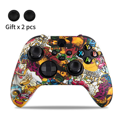 Θήκη μαλακής σιλικόνης για χειριστήριο X/S Xbox Series Προστατευτικό δέρμα Αξεσουάρ χειριστηρίου παιχνιδιών Λαβές αντίχειρα Καπάκια Joystick Κέλυφος