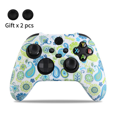 Θήκη μαλακής σιλικόνης για χειριστήριο X/S Xbox Series Προστατευτικό δέρμα Αξεσουάρ χειριστηρίου παιχνιδιών Λαβές αντίχειρα Καπάκια Joystick Κέλυφος