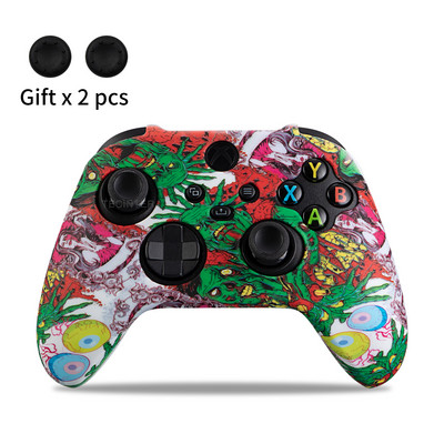Θήκη μαλακής σιλικόνης για χειριστήριο X/S Xbox Series Προστατευτικό δέρμα Αξεσουάρ χειριστηρίου παιχνιδιών Λαβές αντίχειρα Καπάκια Joystick Κέλυφος
