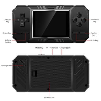 Ретро преносима мини ръчна игрова конзола 8-битова 3,0-инчова цветна LCD плейър за видеоигри AV изход Вграден 520 игри Подарък за деца