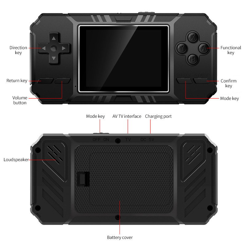 Retro prijenosna mini ručna igraća konzola 8-bitna 3,0-inčna LCD u boji Player videoigara AV izlaz Ugrađeni 520 igrica Poklon za djecu