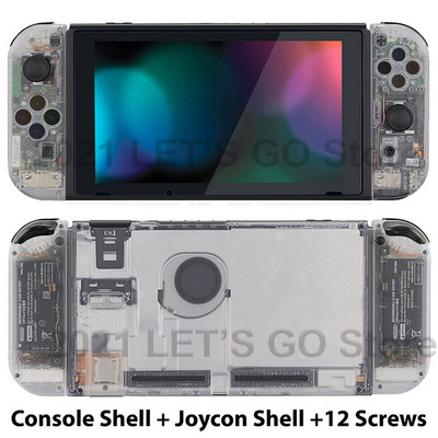 Noul set de carcasă transparentă de înlocuire pentru Nintendo Switch DIY pentru consola Nitendo Nintendo Switch și accesorii Joy-Con