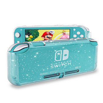 Защитен прозрачен калъф, съвместим с Nintendo Switch Lite, кристален блясък, меко TPU покритие с ударопоглъщаща обвивка