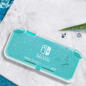 Защитен прозрачен калъф, съвместим с Nintendo Switch Lite, кристален блясък, меко TPU покритие с ударопоглъщаща обвивка