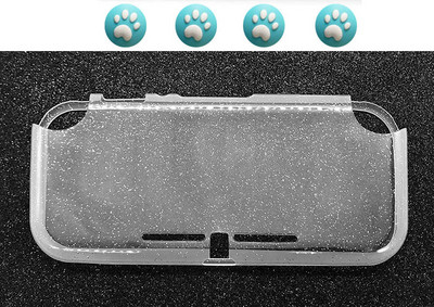 Skaidrus apsauginis dėklas, suderinamas su „Nintendo Switch Lite“, „Crystal Glitter Bling“ minkštu TPU dangteliu su amortizaciniu apvalkalu