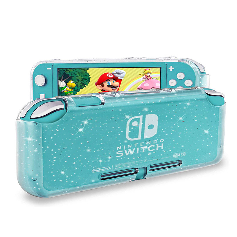 Skaidrus apsauginis dėklas, suderinamas su „Nintendo Switch Lite“, „Crystal Glitter Bling“ minkštu TPU dangteliu su amortizaciniu apvalkalu