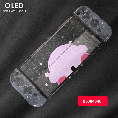 Sakura Glitter Crystal védőtok Nintend Switch OLED JoyCons Shell TPU-hoz + PC-takaró dokkoló tok Switch OLED konzolhoz