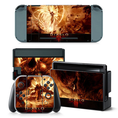 Pre Switch DIABLO III PVC vinylová nálepka, obtlačok na konzolu, ovládače DualSense, prachotesná ochranná nálepka