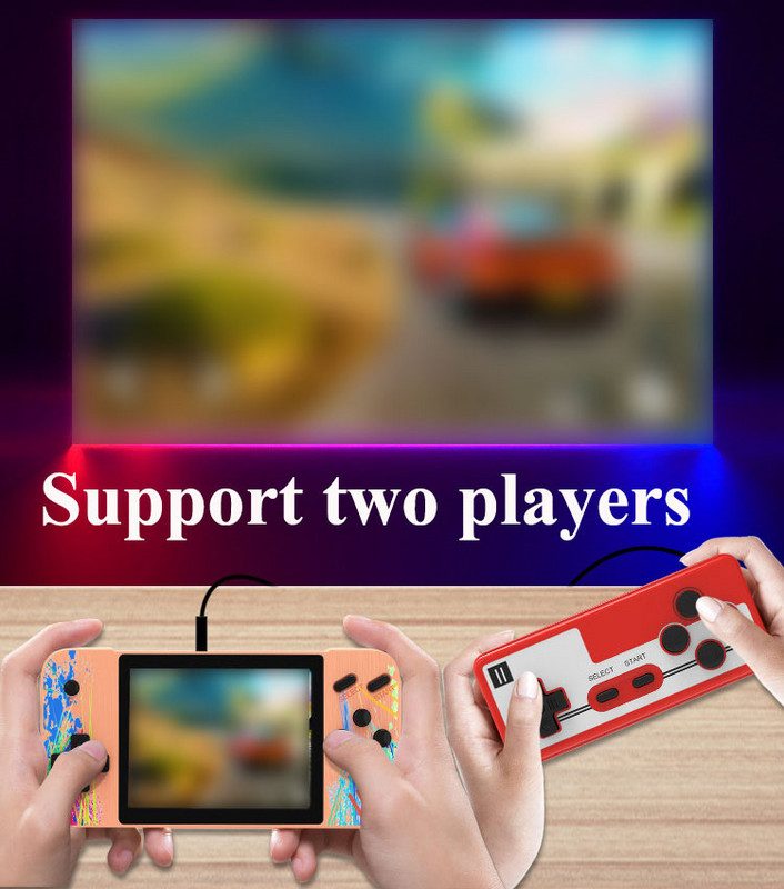 Prenosná herná konzola, vreckový herný prehrávač, 800 retro klasických hier, AV výstup, 3,5 palca, 8-bitová vrecková konzola pre deti, darček