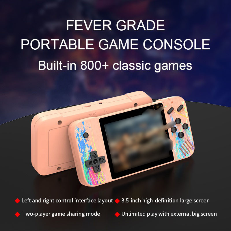 Prenosná herná konzola, vreckový herný prehrávač, 800 retro klasických hier, AV výstup, 3,5 palca, 8-bitová vrecková konzola pre deti, darček