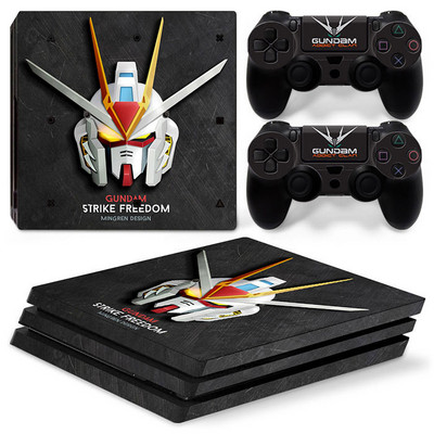 PS4 Pro GN-001 jaoks GUNDAM EXIA PVC nahaga vinüülkleebise kleebise kattekonsooli DualSense kontrollerite tolmukindel kaitsekleebis