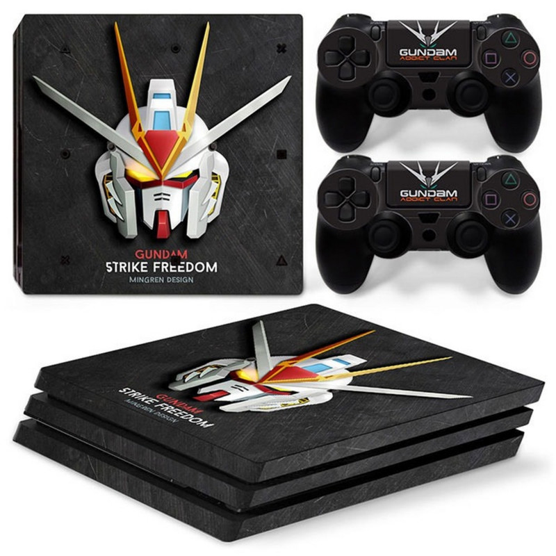 PS4 Pro GN-001 jaoks GUNDAM EXIA PVC nahaga vinüülkleebise kleebise kattekonsooli DualSense kontrollerite tolmukindel kaitsekleebis