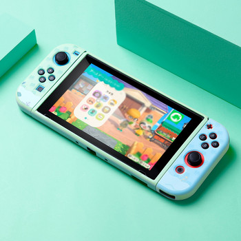 Защитен калъф за животни за Nintendo Switch Shell NS Joycon Game Console Housing с капачки за захващане на палеца за Nintendo Switch OLED