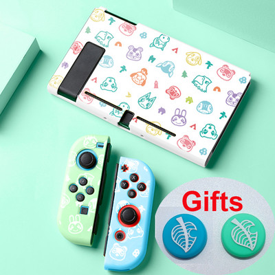 Animals védőtok Nintendo Switch Shell NS Joycon játékkonzol házhoz hüvelykujj fogantyúval a Nintendo Switch OLED számára