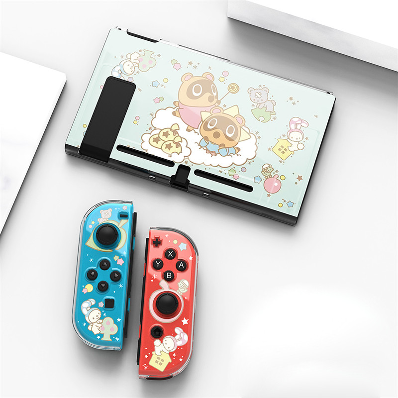 Animals védőtok Nintendo Switch Shell NS Joycon játékkonzol házhoz hüvelykujj fogantyúval a Nintendo Switch OLED számára