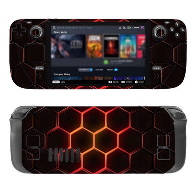 Kožna naljepnica s dizajnom saća za Steam Deck igraću konzolu otpornu na prašinu Prekrivač s naljepnicom za Steam Deck konzolu