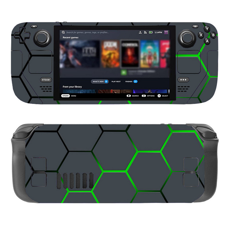 Kožna naljepnica s dizajnom saća za Steam Deck igraću konzolu otpornu na prašinu Prekrivač s naljepnicom za Steam Deck konzolu