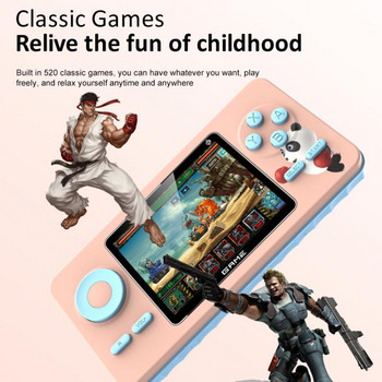 Мини игри Видео Детски подаръци Ергономични аксесоари за игри 520-в-1 Игри Ръчни плейъри 8-битова ръчна игрова конзола