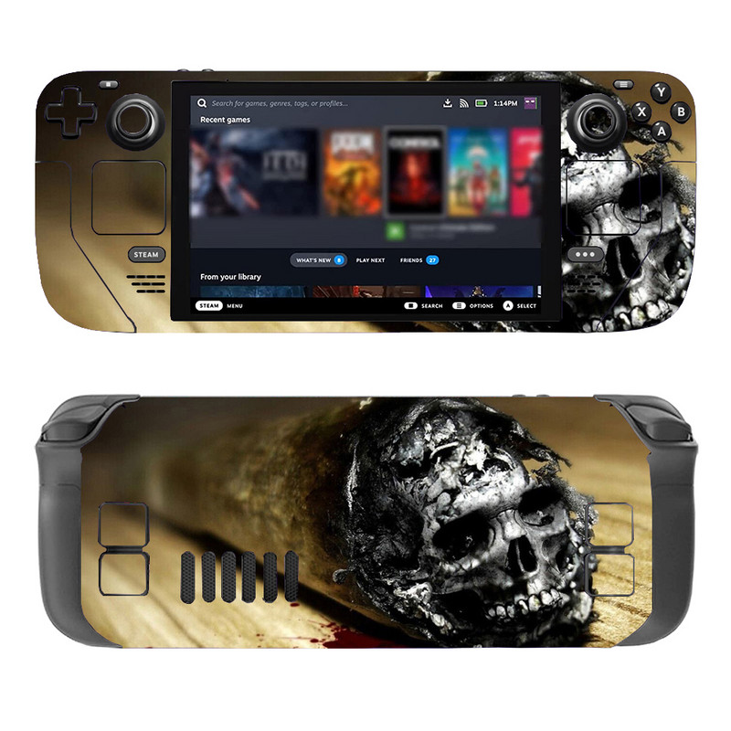 Cijeli set zaštitnih naljepnica za kožu za Steam Deck Vinilna naljepnica za Steam Deck konzolu Lubanja