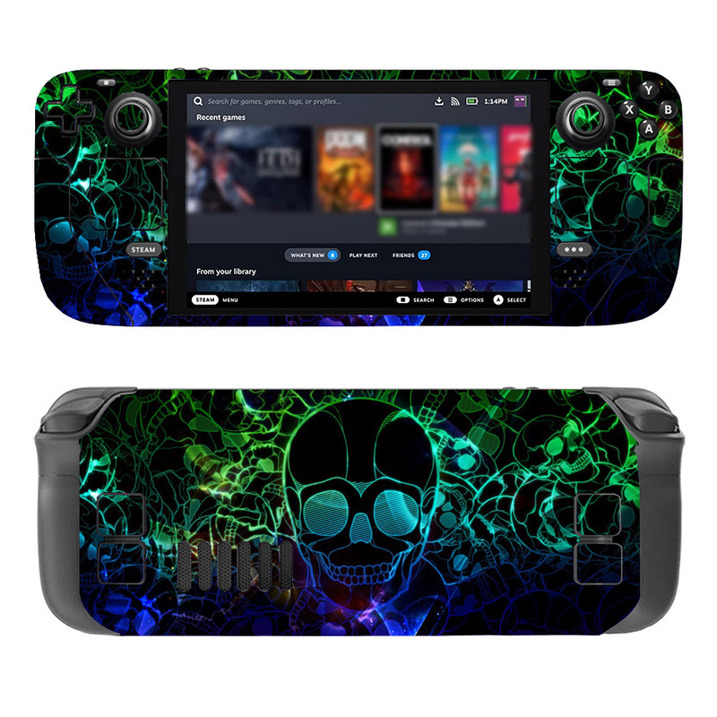 Cijeli set zaštitnih naljepnica za kožu za Steam Deck Vinilna naljepnica za Steam Deck konzolu Lubanja