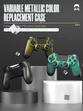 DATA FROG Резервен преден контролер на корпуса на корпуса Преден калъф за PS4 Pro Направи си сам хромирана игра за PS4 Slim Аксесоари2022