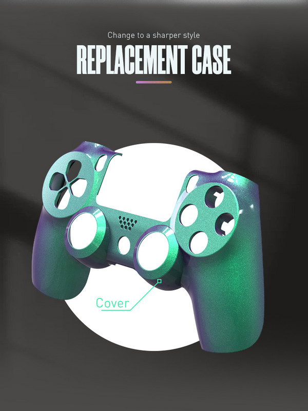 DATA FROG Zamjensko prednje kućište školjke Kontroler Prednje kućište za PS4 Pro DIY Kromirana igra za PS4 Slim Dodaci2022