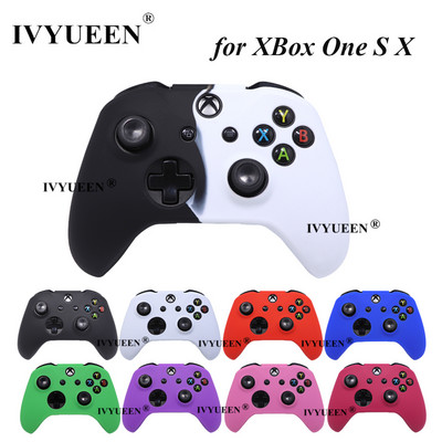 IVYUEEN priekš Microsoft Xbox One XS Slim Controller Silikona ādas aizsardzības futrālis ar Analog ThumbSticks Grip Cap Gamepad vāciņu