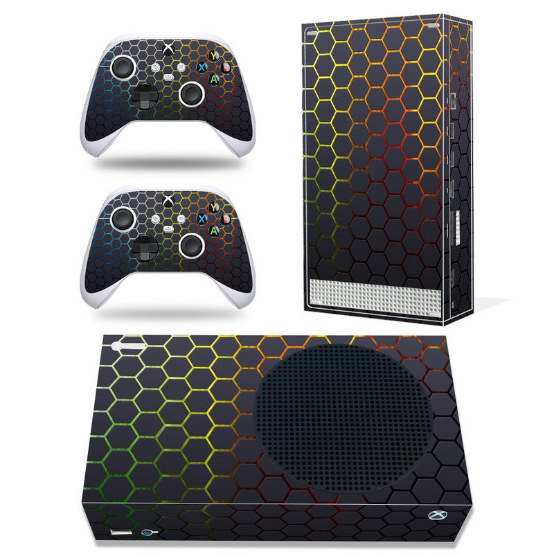 Skin Sticker Decal Wrap Cover za Xbox Series S konzolu i 2 kontrolera Saćasti dizajn