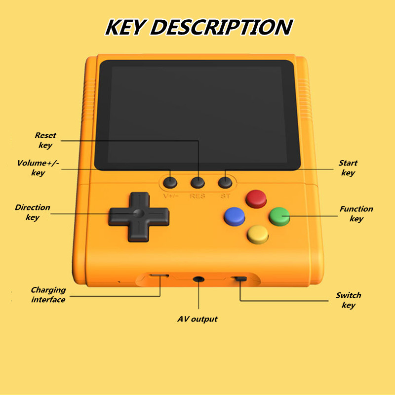 Egyedülálló 8 bites kazettás stílusú hordozható játékkonzol 3,5 hüvelykes képernyő 500 ingyenes játékkal Mini kézi játéklejátszó 8 bites játékokhoz