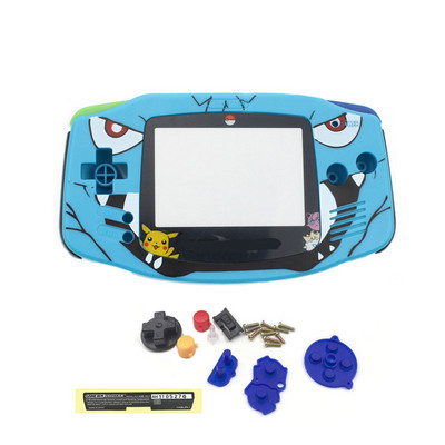 Täielik komplekt Gameboy Advance Shelli asenduskorpuse juhtiva kummipadja nuppude kestaga GBA IPS-i mängukorpuse jaoks