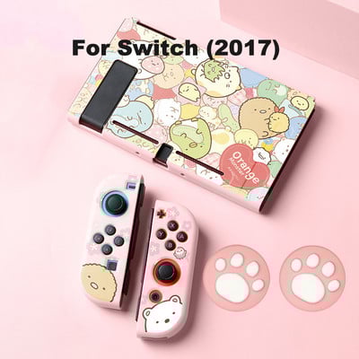 Kawaii Nintendo Switch Case Mīksts Silikona OLED Korpusa Aizsardzības piederumi Rozā vāciņš