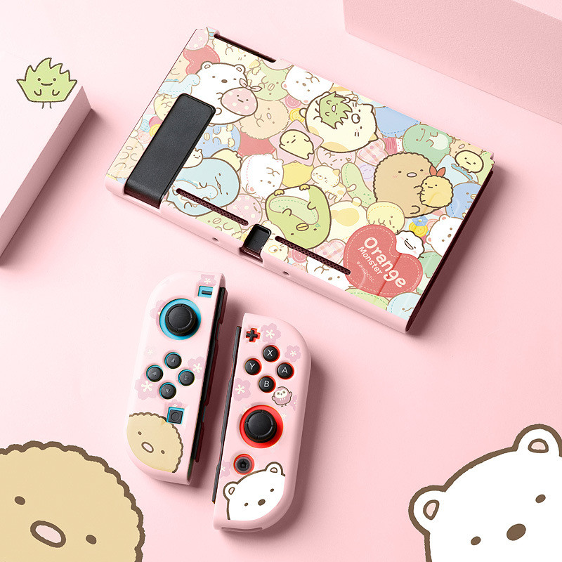 Kawaii Nintendo Switch Case Mekana silikonska OLED torbica Zaštitni dodaci Ružičasti poklopac