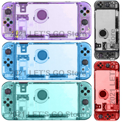 6 krāsu NIntend Switch DIY rezerves korpusa apvalks, caurspīdīgs korpusa komplekts Nitendo Nintendo slēdža konsolei pa labi, kreiso Joycon