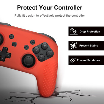 Συμβατό με κάλυμμα σιλικόνης Nintendo Switch Pro Controller Gamepad Labber Skin Case Joystick Grips Caps for Switch Accessories