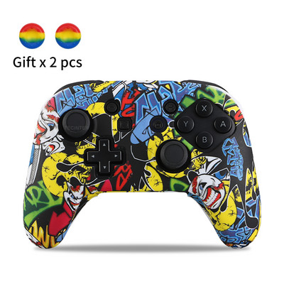 Silikoninis dangtelis Suderinamas Nintendo Switch Pro valdiklis Gamepad Guminis odos dėklas Vairasvirtės rankenos dangteliai jungiklių priedams