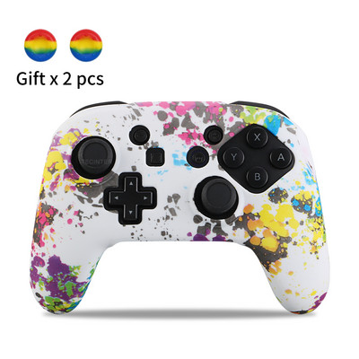 Silikoninis dangtelis Suderinamas Nintendo Switch Pro valdiklis Gamepad Guminis odos dėklas Vairasvirtės rankenos dangteliai jungiklių priedams