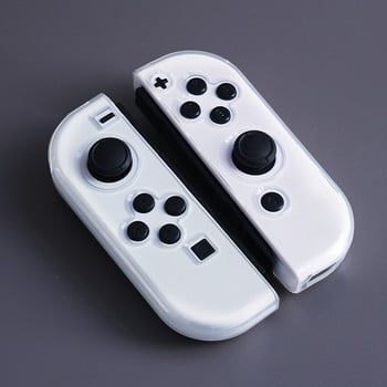 Прозрачен твърд калъф Защитен капак Joycon Shell за Nintendo Switch/Switch Oled NS Joy-Con Crystal Transparent TPU Soft Protector