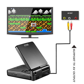 2,4-инчов HD екран Flip Ръчна игрова конзола Вградена 500 класически игри Симулатори на игрова конзола Ретро PS1 Детски подарък AV изход