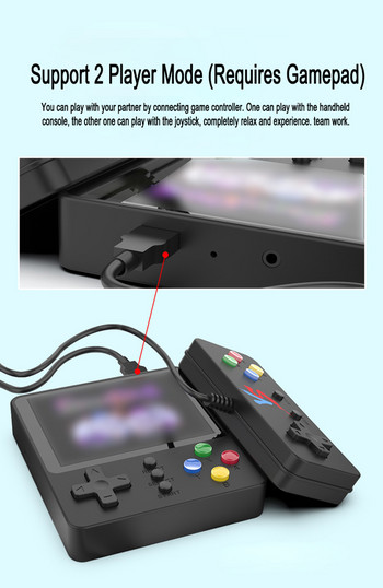 Νέα ρετρό φορητή κονσόλα βιντεοπαιχνιδιών 3 ιντσών έγχρωμη οθόνη LCD φορητή μίνι συσκευή αναπαραγωγής παιχνιδιών 8 bit με 500 παιχνίδια δώρα γενεθλίων