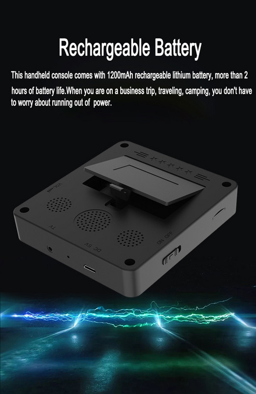 Nova retro ručna konzola za videoigre, 3-inčni LCD zaslon u boji, prijenosni mini 8-bitni player s 500 igrica, rođendanski darovi