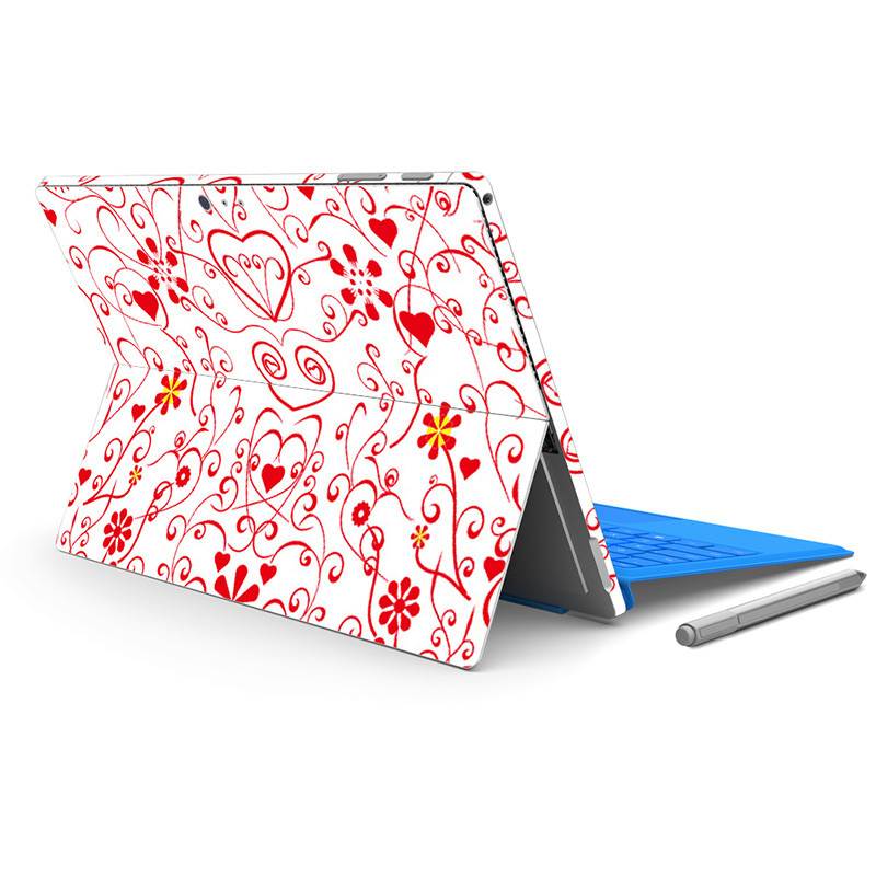 Cvjetni dizajn za Micro Surface Pro 4 Vinilna maska za Surface pro 4 maske Decal Tablet Naljepnica za prijenosno računalo