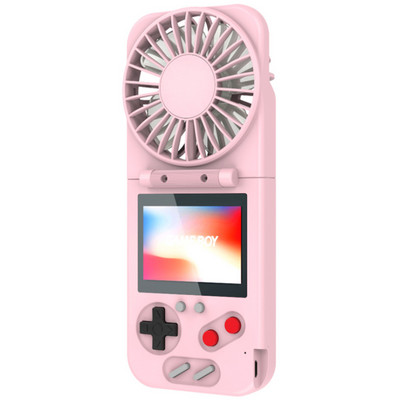 Consolă de jocuri retro pliabilă portabilă cu ventilator USB încorporat Joc FC 500 în 1 Jucători portabili de jocuri video pe 8 biți Afișaj color